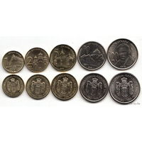 Сербия 1, 2, 5, 10, 20 динар, UNC. Архитектура. Памятники культуры.