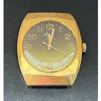 Позолоченные часы Луч. Рабочие. Требуется замена стекла.