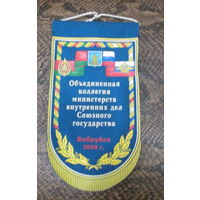 Вымпел. Объединенная коллегия министерств внутренних дел союзного государства. Г. Бобруйск 2008 г.