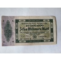 Германия, нотгельды, 10000000 марок 1923 год, город Золинген, временный вексель