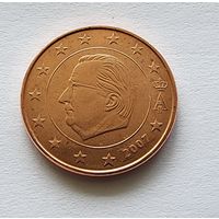 Бельгия 5 евроцентов, 2007 из официального набора BU