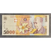 Банкнота 5000 лей. 1998 год, Румыния.