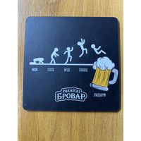 Подставка под пиво ресторана-пивоварни "Ракаўскi Бровар" /Минск/ No 25