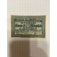 Нотгельд 50 пфеннигов. Германия. Веймарская республика Дипхольц-0201