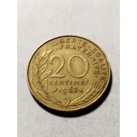 Франция 20 сантим 1963
