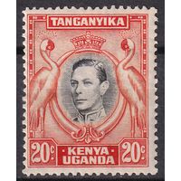 230.BrK. Великобритания. Колонии. Кения, Уганда и Танганьика. Местные мотивы. Георг VI. 1938 г. 20c. Mi.#60A.