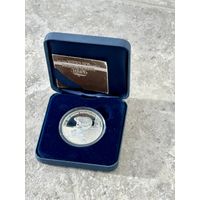 Березинский биосферный заповедник. Бобр, в футляре с сертификатом, серебро, 20 рублей, 2002