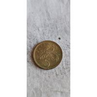 Сингапур 5 цент 1988