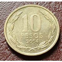 Чили 10 песо, 2004    ( 1-7-1 )