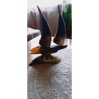 Сувенир из рогов Парусник ссср