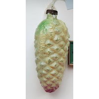 Ёлочная игрушка. Большая шишка. Кремлёвская. Толстое стекло. 95.