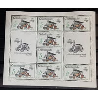 Чехословакия - 1988 Техника - поезда, автомобили  MNH