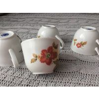 Четыре кофейных чашки Чехословакия Ретро