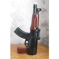 ШТОФ КЕРАМИЧЕСКИЙ В ФОРМЕ АВТОМАТА АК-47 (КАЛАШНИКОВА). БЕЗ МЦ!!!