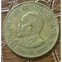 Монета 10 центов. 1977 год, Кения.