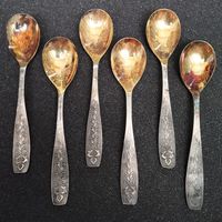 Ложки чайные Хмель, мельхиор. З-д Проминь, СССР