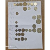 Коллекция монет СССР 1961-91 годов.