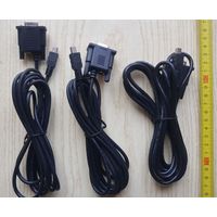 Кабель - RS-232 (COM DB9) - Mini-USB 5-pin, с питанием DC, 1.8м, черный, new