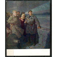 Открытка. " В. Серов" Ждут сигнала" (Ж)