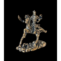 Статуэтка миниатюра Монгольский воин на лошади Бронза