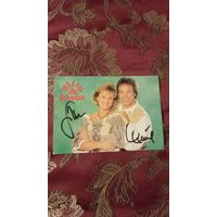Автограф дуэта дуэта Gitte & Klaus (Гитте и Клаус