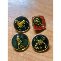 Знаки зодиака.4 штуки.