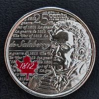 Канада 25 центов 2013 Война 1812 года Шарль де Салаберри (1.5.1).