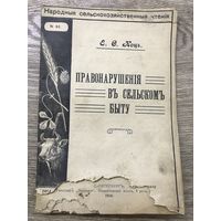 Правонарушения в сельском быту.1914г.
