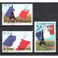 200 лет Французской революции Сан Томе и Принсипи 1989 год серия из 3-х марок