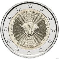 2 евро 2018 Греция 70 лет cоюзу Додеканеса с Грецией UNC из ролла