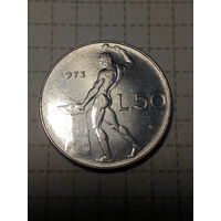 50 лир Италия  1973 год