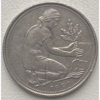 Германия 50 пфеннигов 1991 г. F