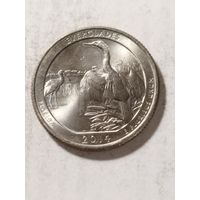 США 1 квотер "Национальный парк Эверглейдс. Серия Прекрасная Америка" 2014