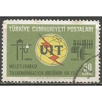 Турция. 100 лет Всемирному Союзу электросвязи. 1965г. Mi#1951.