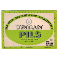 Этикетка пива Union Pils Германия П790
