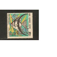 Бразилия-1969(Мих.1216) , **  , Морская  Фауна, Рыбы  (одиночка)