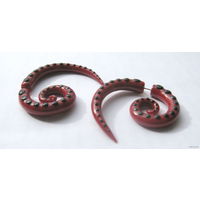 Серьги - лже-плаги (лже-растяжки) ручной работы