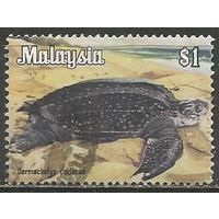 Малайзия. Животный мир юга Азии. Черепаха. 1979г. Mi#194.
