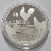 Ниуэ 2017 серебро (1 oz) "Лунар - Год петуха" (Proof like)