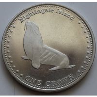 Тристан-да-Кунья 1 крона 2011 год "Субтропический морской котик (остров Найтингейл)"