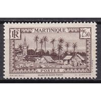 22.FrK. Франция. Колонии. Мартиника. Местные мотивы. 1940 г. 2,5 Fr. Mi.#186.