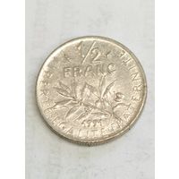 1/2 франка 1991 года Франция, отличная!