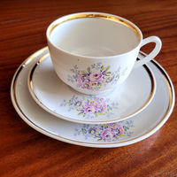 Кофейное трио из сервиза Айа-1,  Рижский ФФЗ.