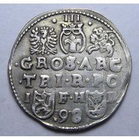 Трояк 3 гроша 1598 Познань R2