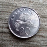 Werty71 Сингапур 20 центов 2007 орхидея Ванда Мисс Хоаким