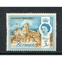 Британские колонии - Бермуды - 1962/1969 - Королева Елизавета II и архитектура 3Р - [Mi.164] - 1 марка. MH.  (Лот 14HC)-T4P52