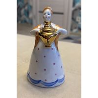 Статуэтка Фарфоровая Девушка с самоваром . Дулёво