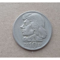 Польша 10 злотых 1959 год Тадеуш Костюшко большой размер состояние