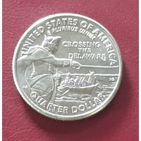 25 центов (квотер) 2021 Р США Переход реки Делавэр