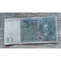 Werty71 Германия 10 марок 1924 1929 банкнота